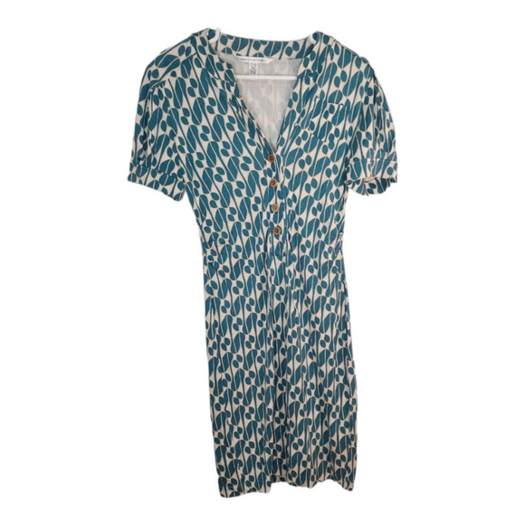 Diane Von Furstenberg silk abstract dress size 4 - Picture 1 of 6